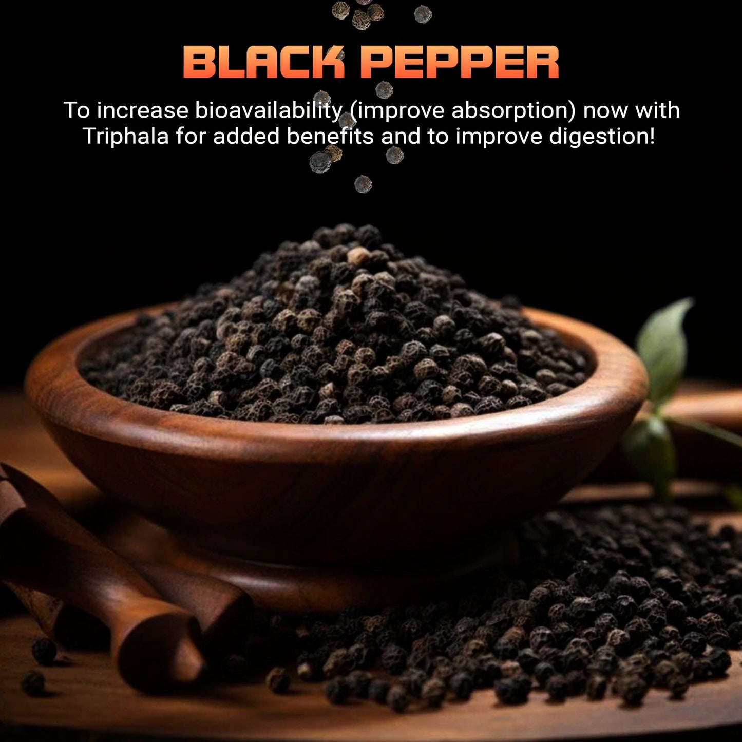 Black Pepper in Kailash Herbals Triphala capsule increase Bioavailability.