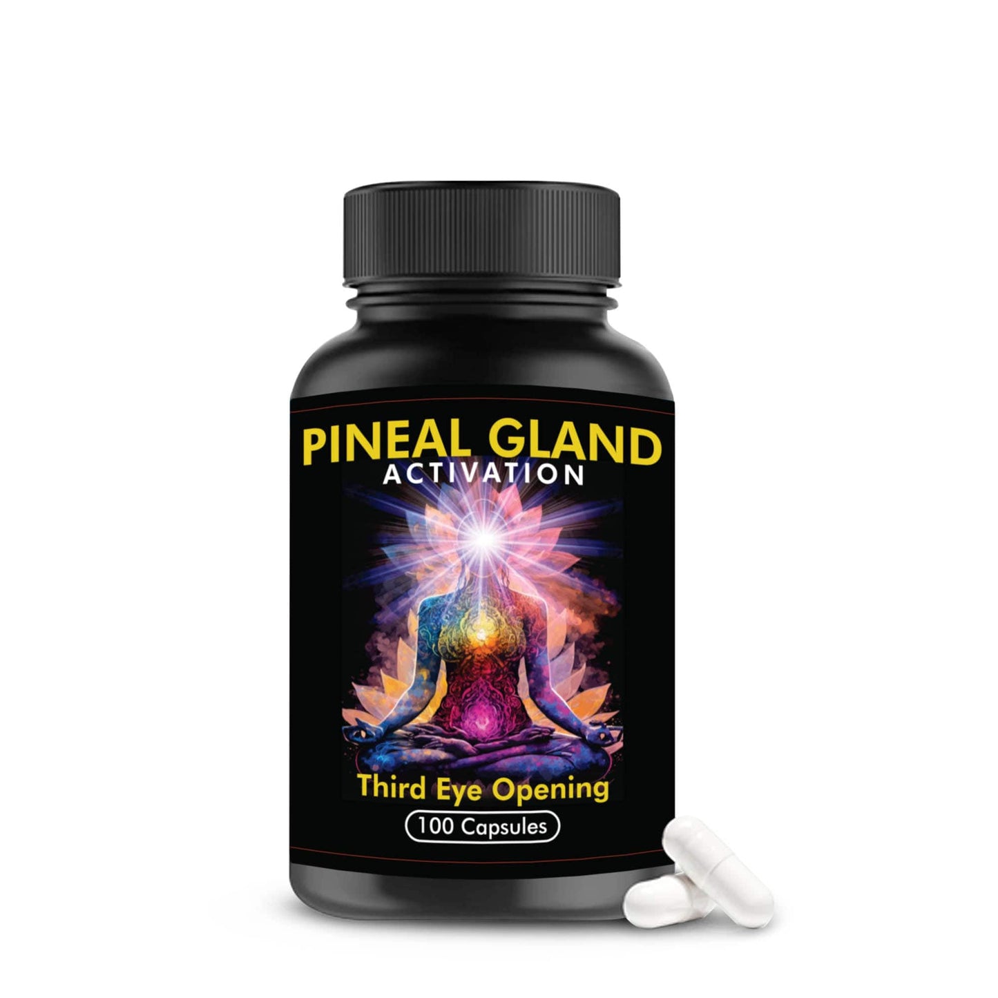 Kailash Herbals Pineal Gland Activation Formula bottle – 100 vegan capsules to detox, decalcify, and boost intuition and clarity.