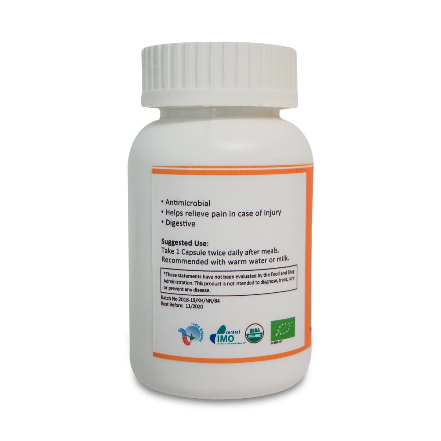Turmeric Pure Organic  | 100 Capsules