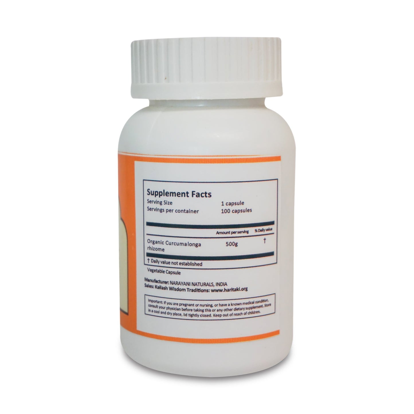 Turmeric Pure Organic  | 100 Capsules