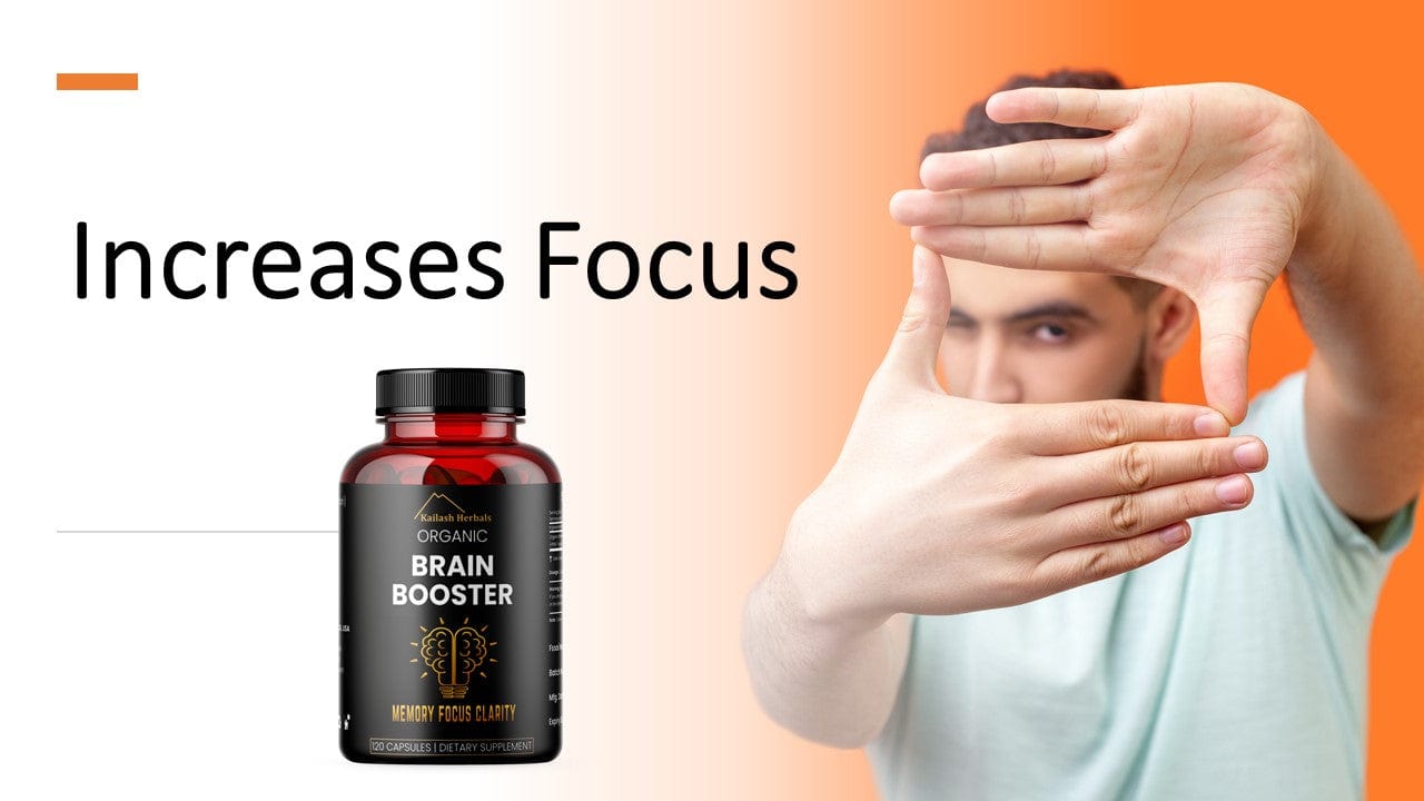 Organic Brain Booster, Nootropic Brain Supplement, Bacopa Monnieri/Brahmi, for Mental Sharpness, Focus, Memory, and Cognitive Wellness, 120 Capsules 500mg, 2 Month Supply