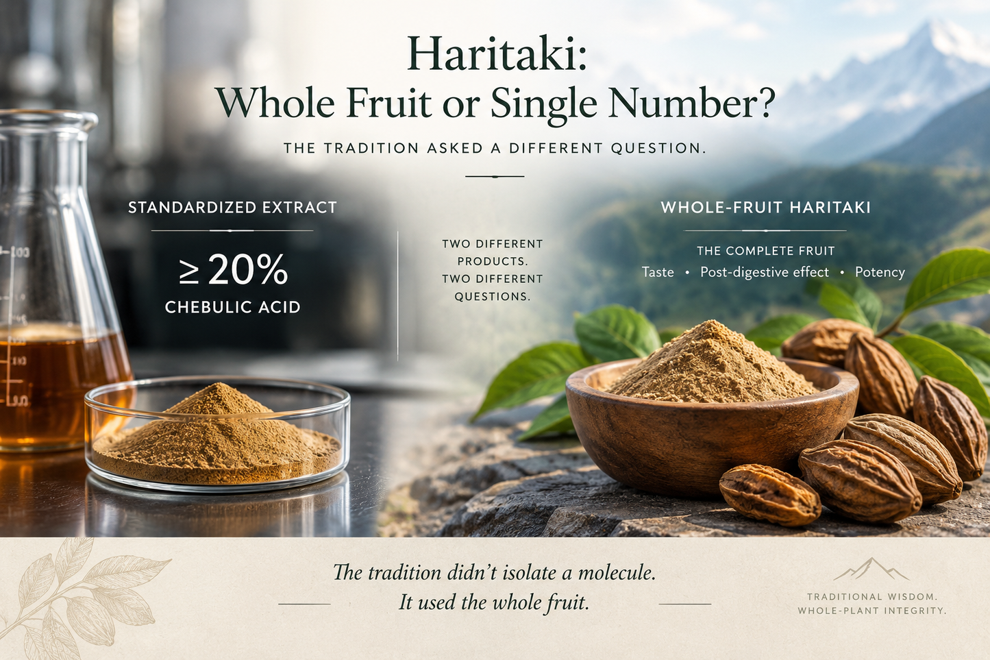 Whole Fruit vs Standardized Extract: What Ayurveda Actually Prescribed