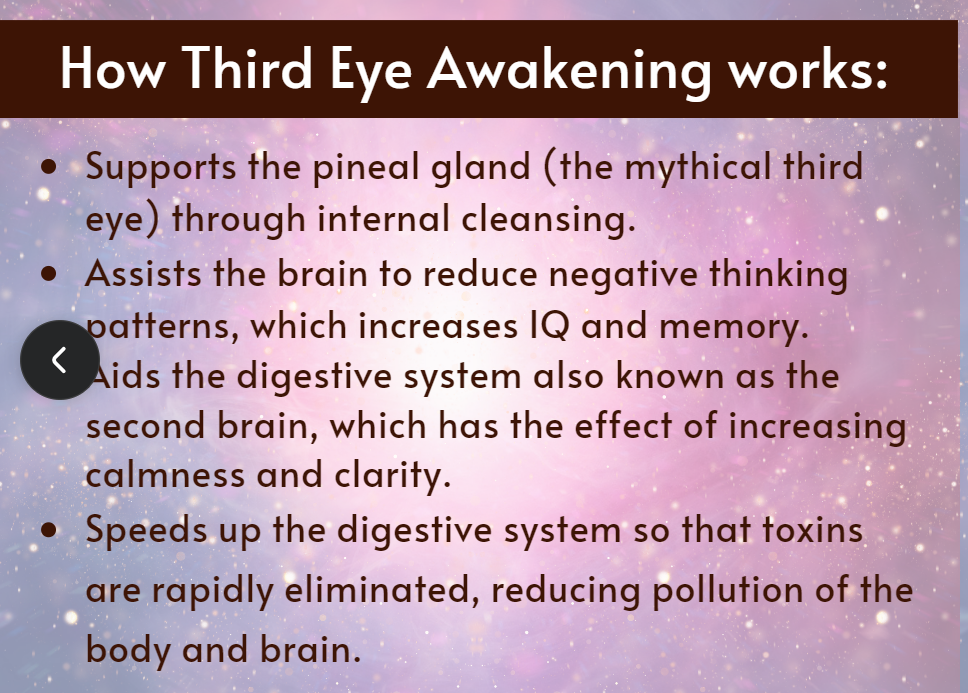 
                  
                    Third Eye Awakening - Yogic Super Brain Food - Free Shipping
                  
                